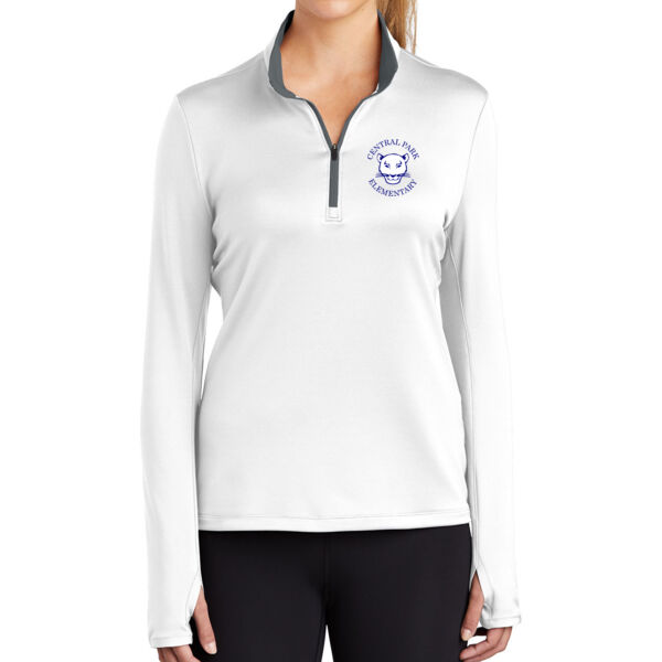 ** STAFF ONLY **  Nike Ladies Dri-FIT Stretch 1/2-Zip Cover-Up - Embroidered Logo Thumbnail