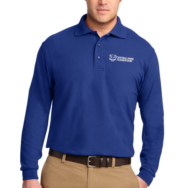 ** STAFF ONLY **  Port Authority® Silk Touch™ Long Sleeve Polo - Embroidered Logo Thumbnail