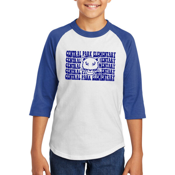 Sport-Tek® Youth Colorblock Raglan Jersey - Printed Logo Thumbnail