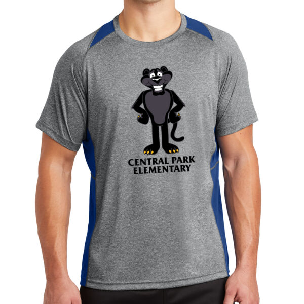 Sport-Tek® Heather Colorblock Contender™ Tee - Printed Logo Thumbnail