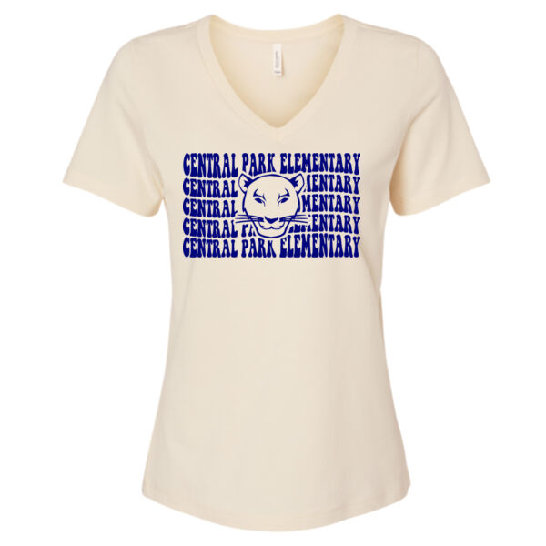 BELLA + CANVAS - Women’s Relaxed Jersey V-Neck Tee - Printed Logo Thumbnail