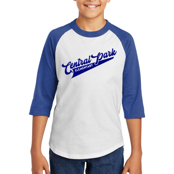 Sport-Tek® Youth Colorblock Raglan Jersey - Printed Logo Thumbnail