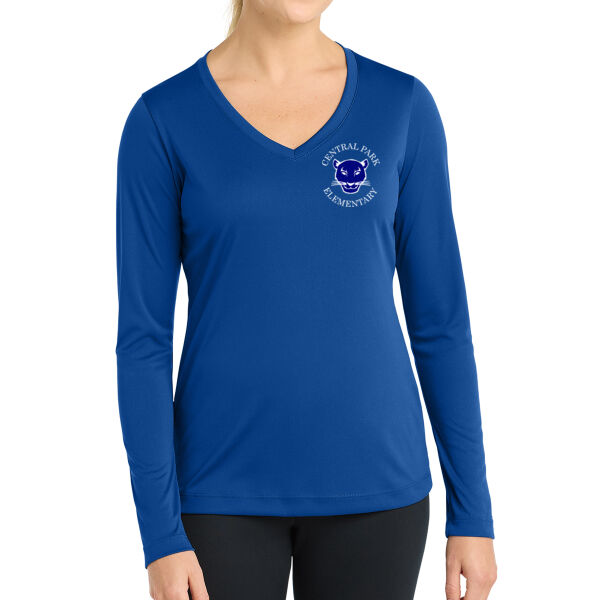 Sport-Tek Women's Long Sleeve PosiCharge Competitor V-Neck Tee - Printed Logo Thumbnail